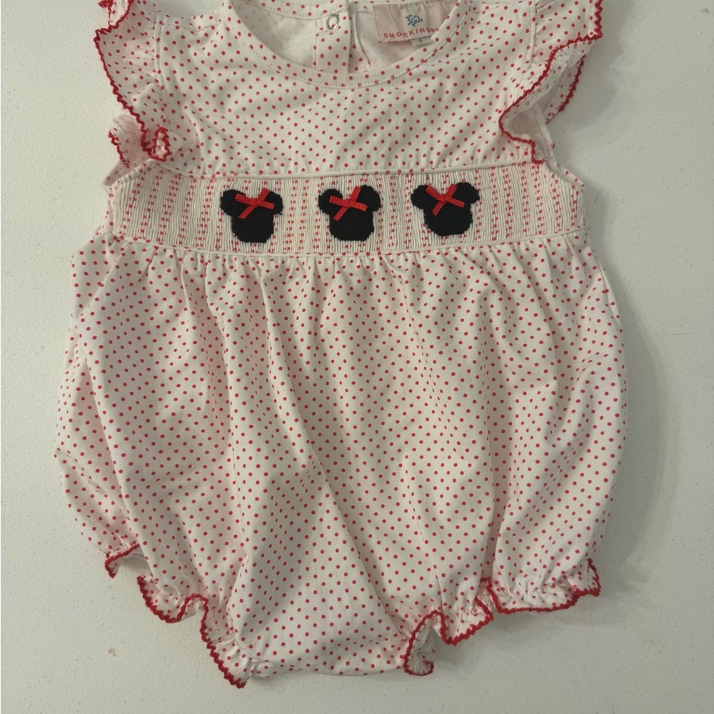 Smockingbird Smocked Minnie Mouse Bubble